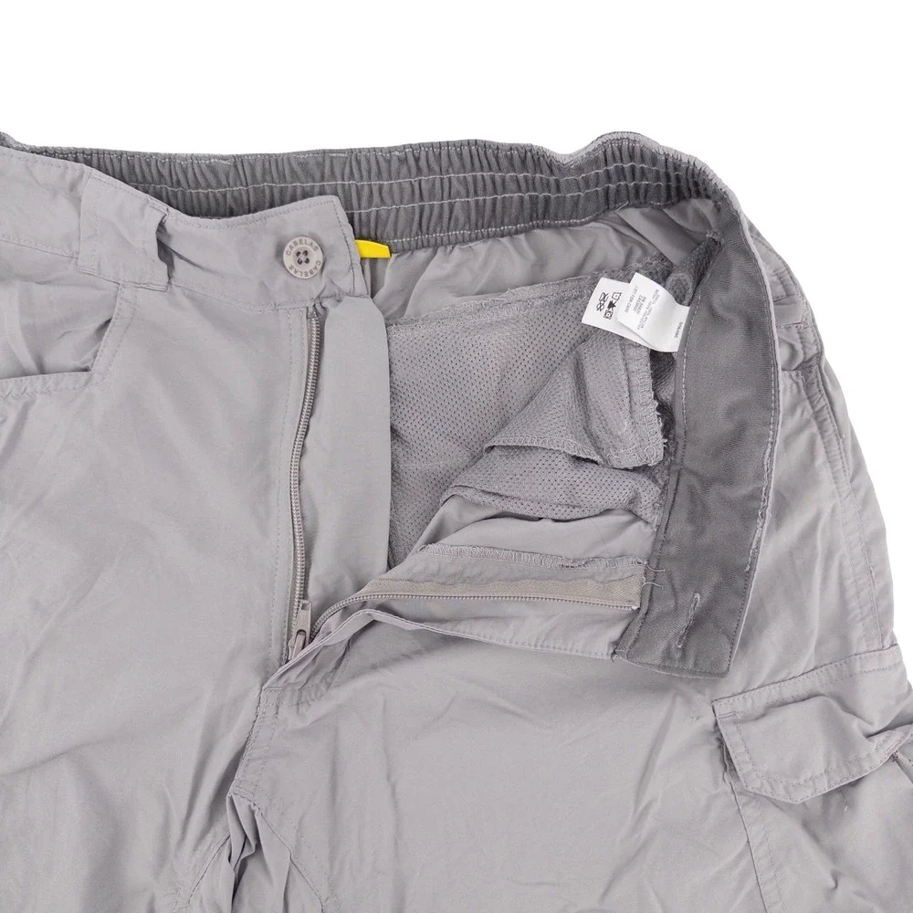 Cabelas Mens Large Guidewear Cargo Shorts Gray Nylon Lightweight Hiking Gorpcore